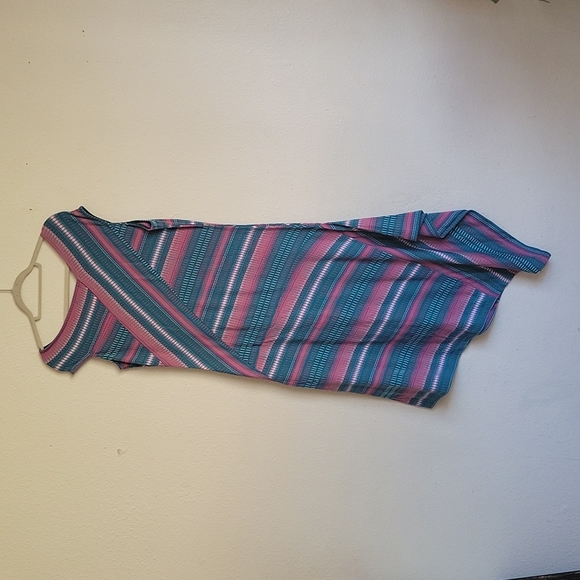 Joe brown maxi dress sleevesles v-neck size UK 16 colors pink purple green - Picture 10 of 16